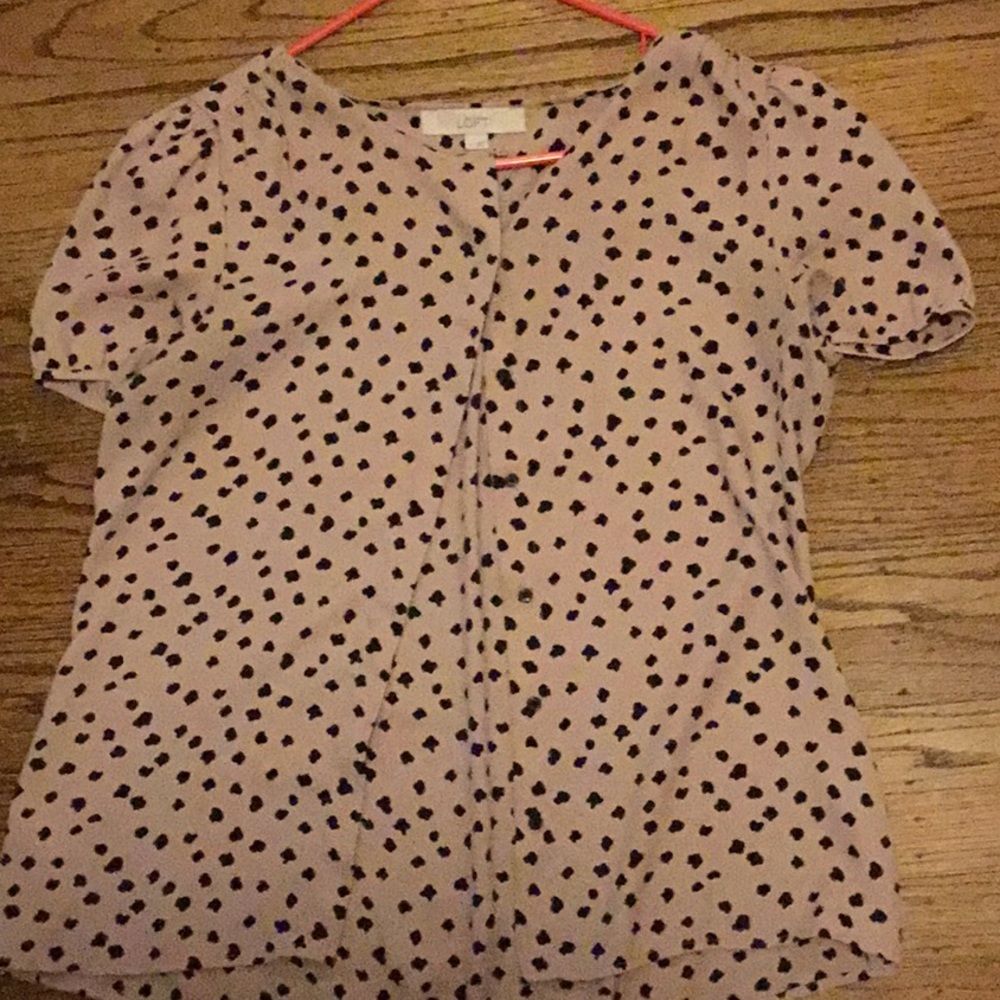 Loft Sz S s/s pink shirt